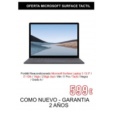 PORTATIL MICROSFOT SURFACE LAPTOP 3 - 13.5" - I7 10ª-495 PORTATIL MICROSFOT SURFACE LAPTOP 3 - 13.5" - I7 10ª