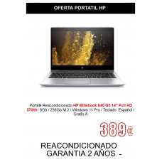 PORTATIL HP ELITEBOOK 840 G5 14" I7 8ª-321 PORTATIL HP ELITEBOOK 840 G5 14" I7 8ª