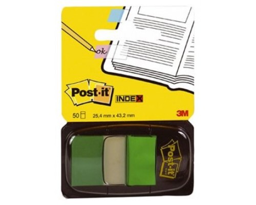 MARCADOR ADHESIVO POST-IT 3M VERDE