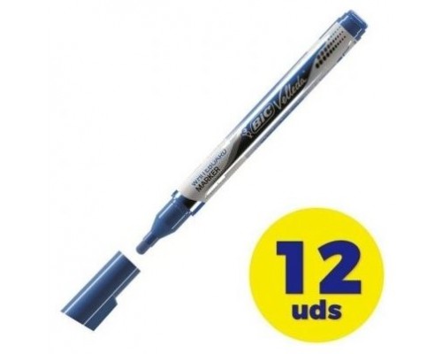 ROTULADOR BIC PIZARRA LIQ AZUL 12