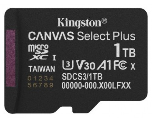 MEMORIA KINGSTON-MICROSD SDCS3 1TBSP-DU26 MEMORIA KINGSTON-MICROSD SDCS3 1TBSP