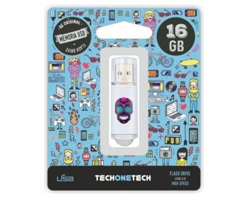 PENDRIVE TECH1TECH-CALAVERA MAYA 16GB